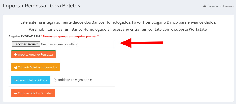 Escolher arquivo