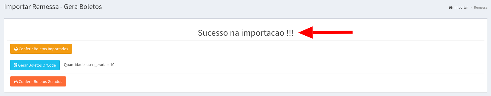 Importar arquivo