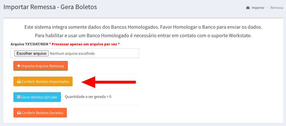 Importar arquivo