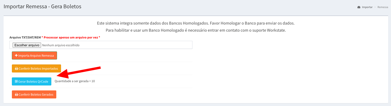 Importar arquivo